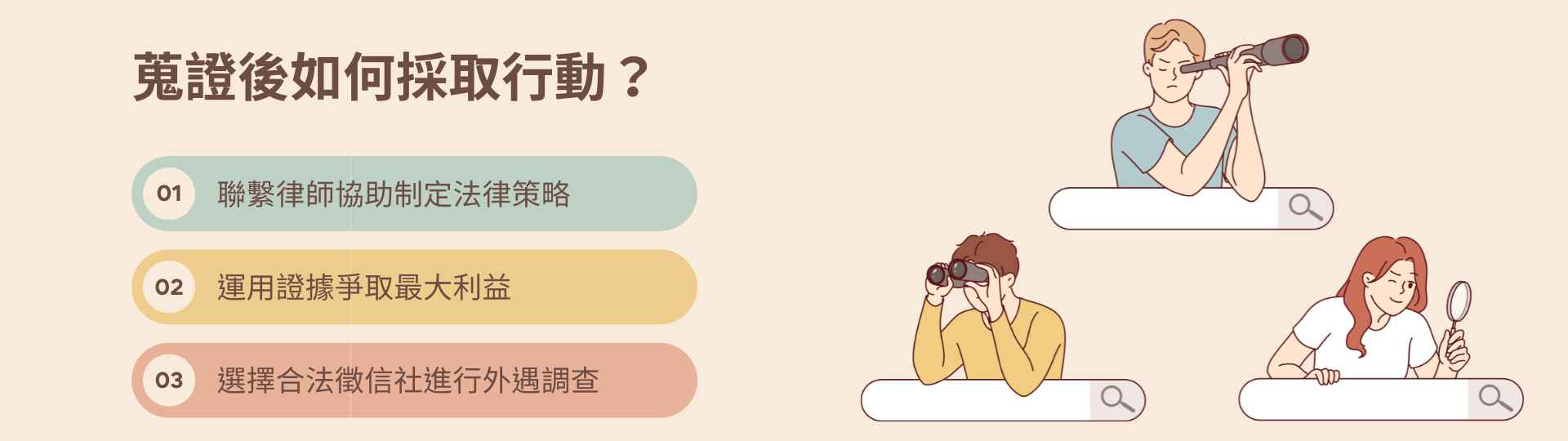 蒐證後如何採取行動？